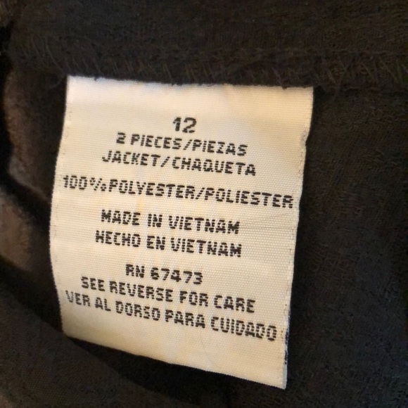 Danny & Nicole Black Jacket & Skirt - Picture 8 of 9